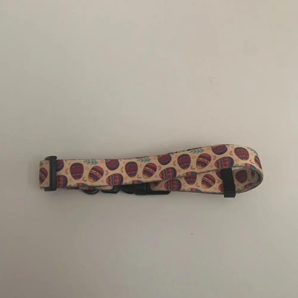 Adjustable Soft Easter Egg Dog Puppy Collar All Over Easter Eggs Size M New